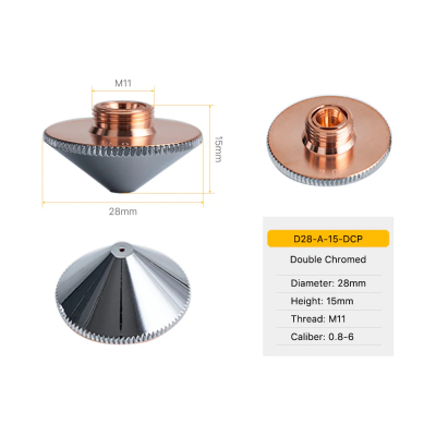 Nozzle 4 mm  dubbel  D28, H=15  M11